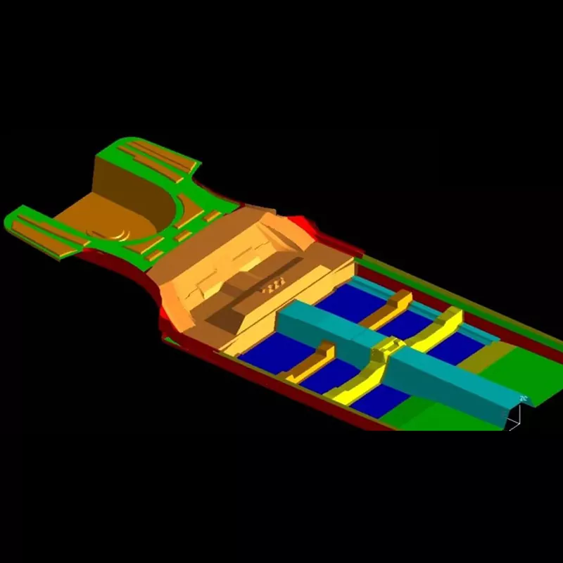 Automozio-zoruaren muntaia estanpatzeko trokelak