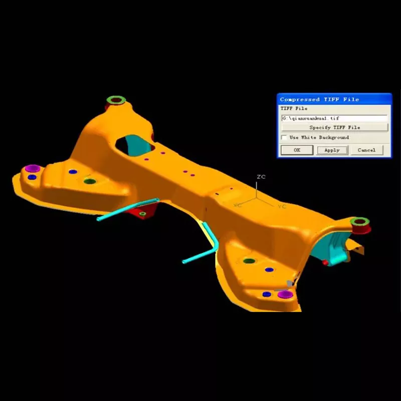 Automobilgintzaren aurreko esekiduraren muntaia estanpatzeko trokelak