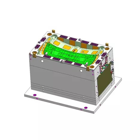 Automozioko atzeko atearen mozketaren panela injekzio-moldea