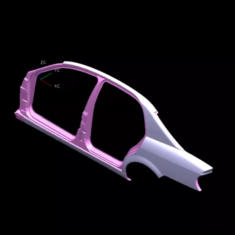 Automobilaren eskuineko alboko panela estanpatzeko trokela