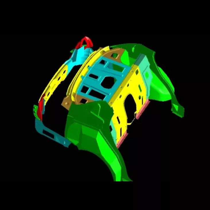 Automozioko maletarraren muntaia estanpatzeko trokelak