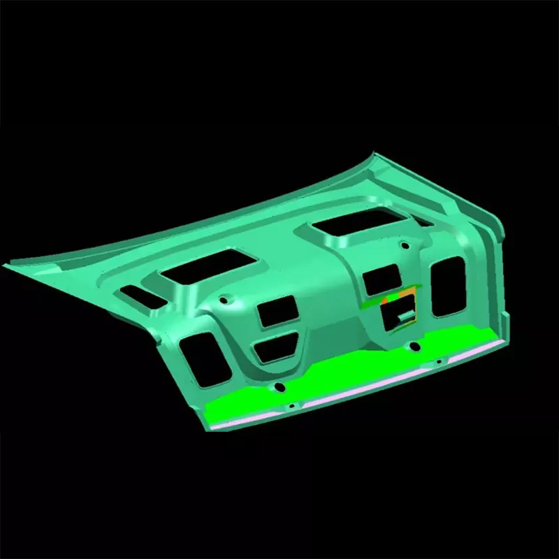 Automozioko maletaurreko estalkia barruko panela estanpatzeko troquela